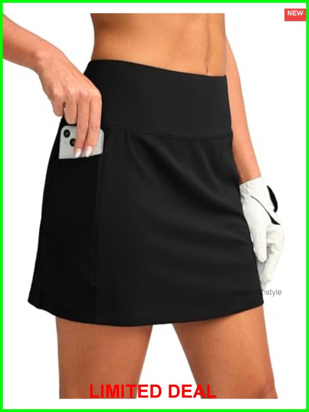 G Gradual Women's Golf Skort 4 Pocket High Waisted Stretchy Tennis Skirt